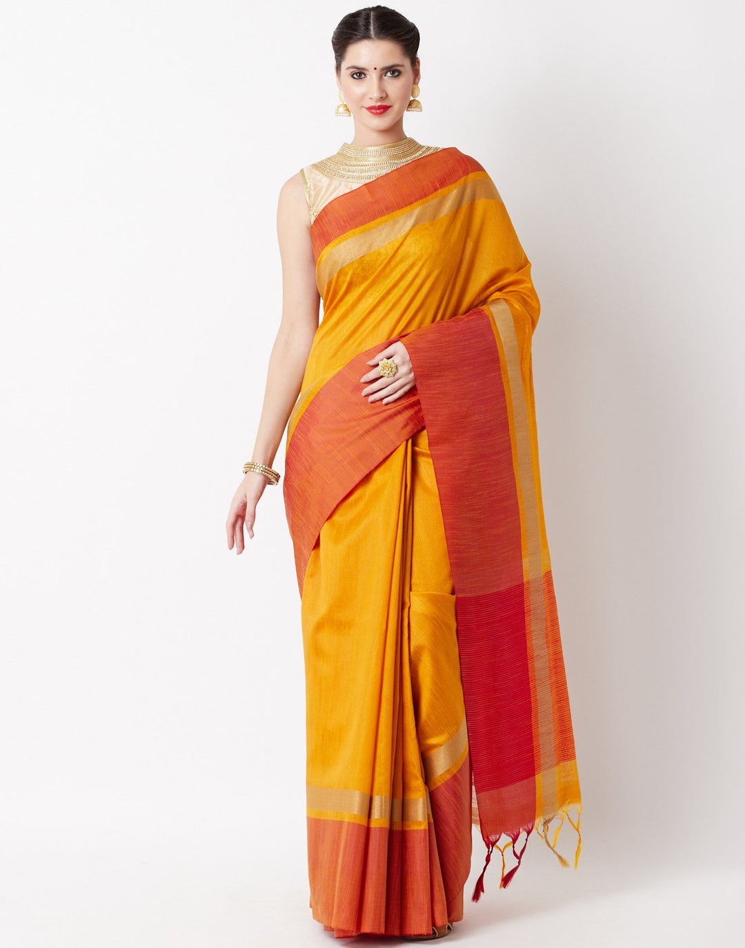 Mustard Art Handloom Saree