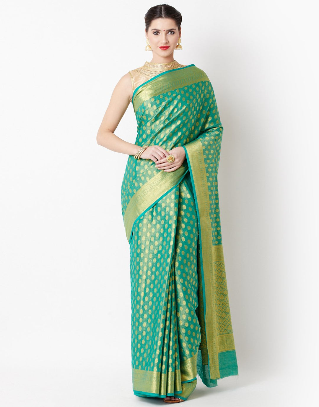 Green Art Handloom Saree