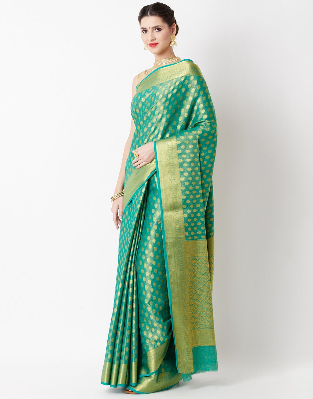 Green Art Handloom Saree