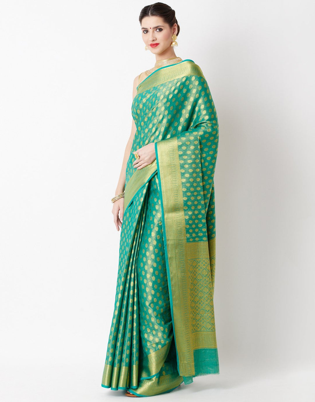 Green Art Handloom Saree