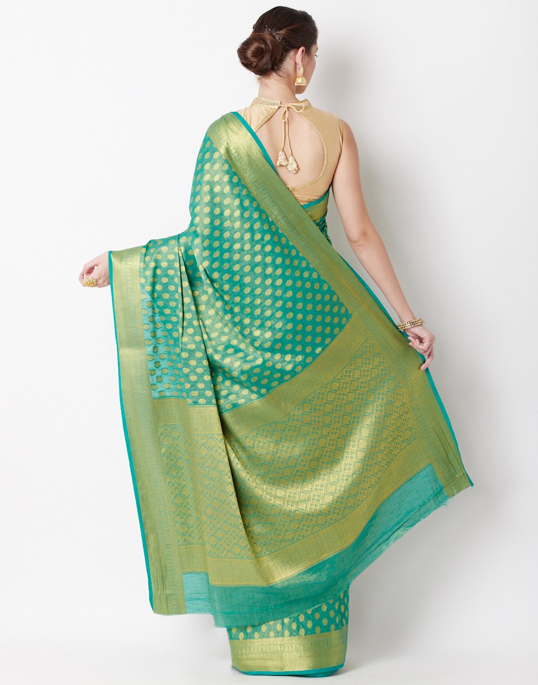 Green Art Handloom Saree