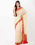 Beige Art Handloom Saree