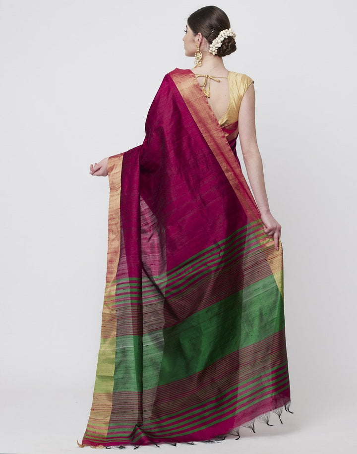 Green Handloom Woven Saree