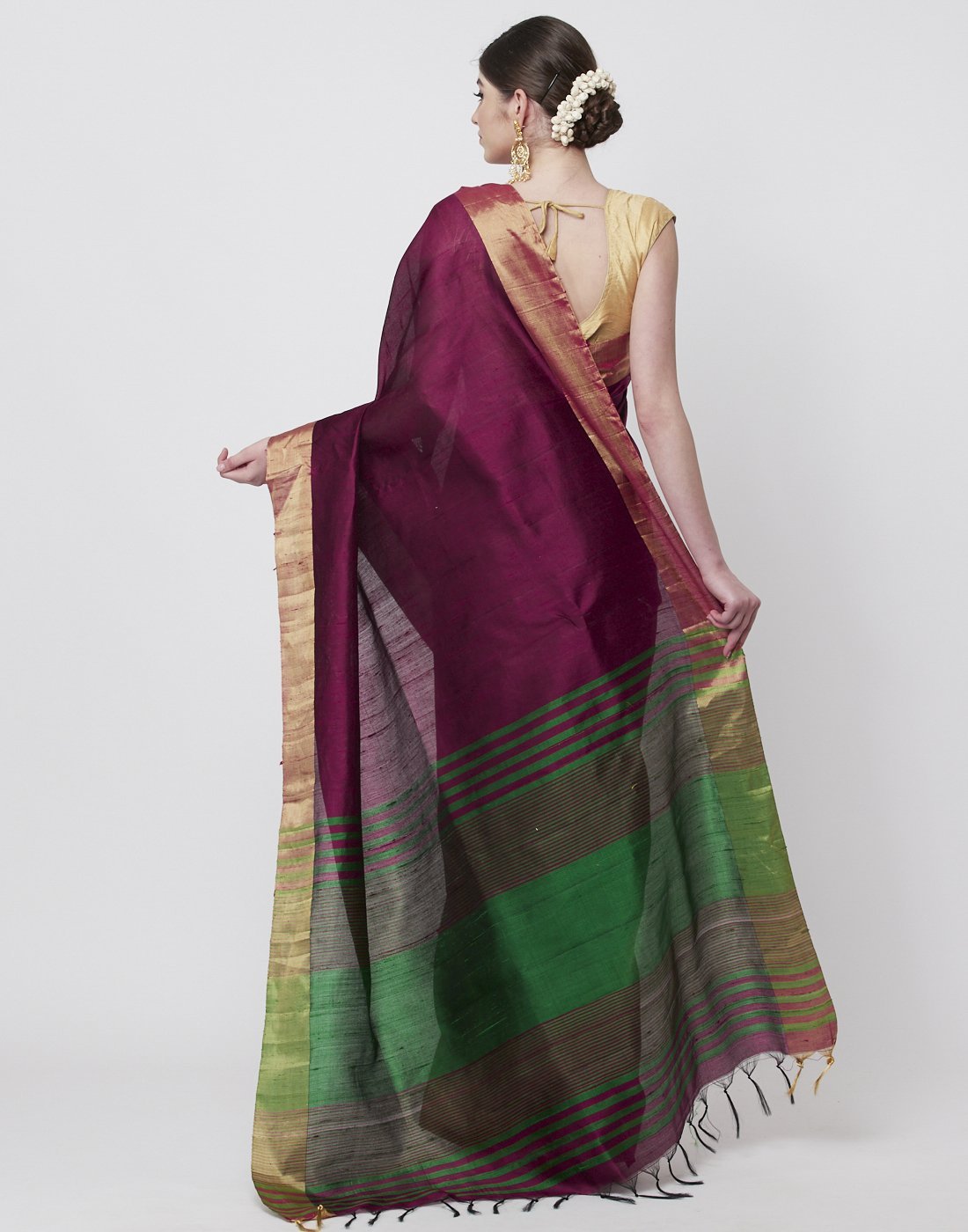 Green Handloom Woven Saree