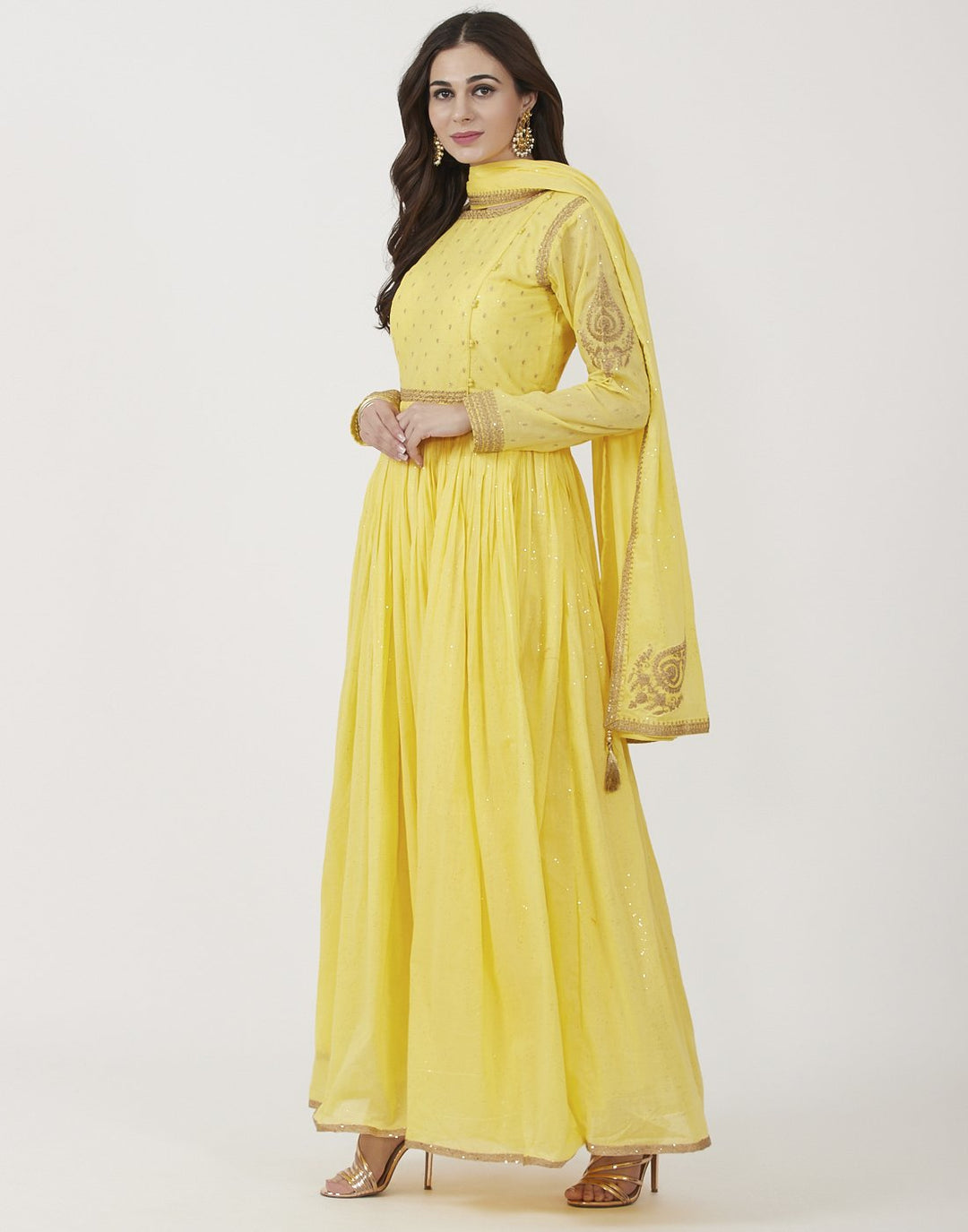 Anarkali Cotton Salwar Kameez Stitched Suit