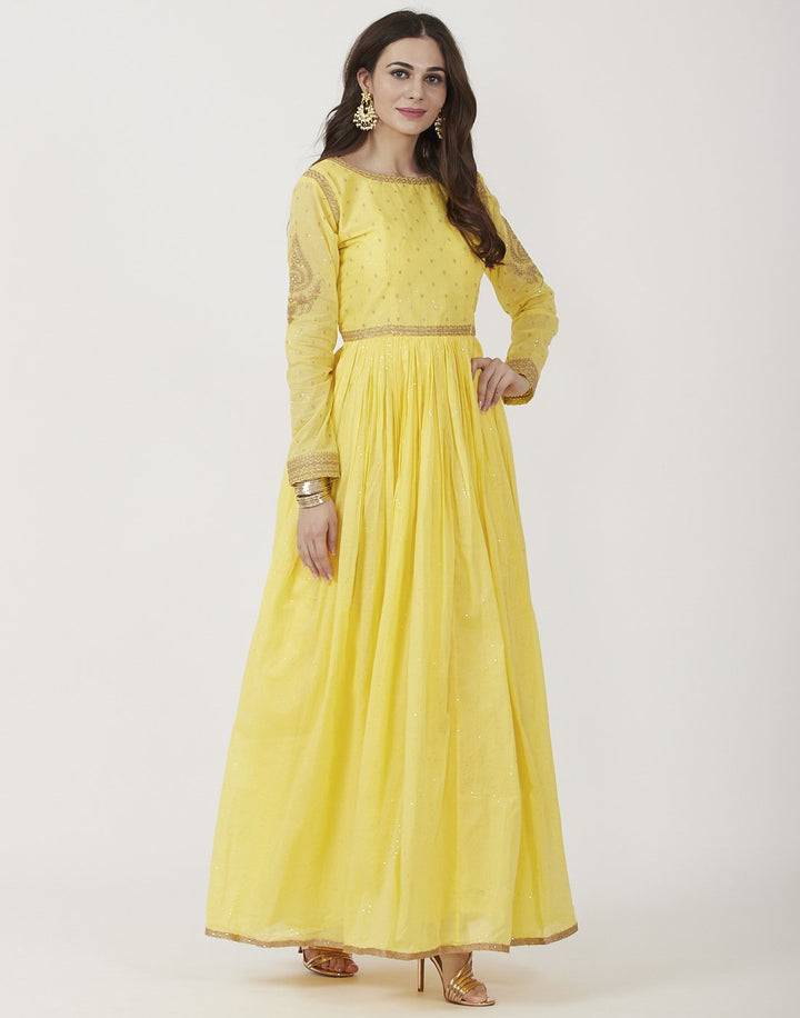 Anarkali Cotton Salwar Kameez Stitched Suit