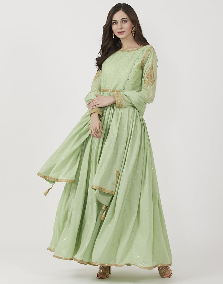 Anarkali Cotton Salwar Kameez Stitched Suit