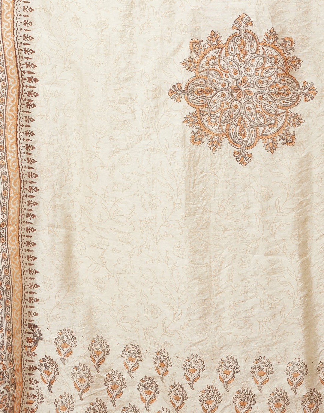 MBZ Meena Bazaar-Peach Beige Cotton Chanderi Salwar Kameez