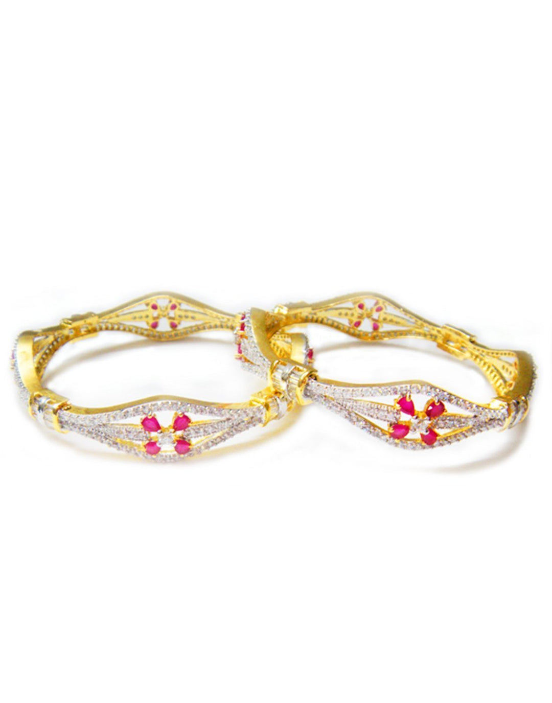 MBZ Meena Bazaar-Beautiful Gold Plated Bangle Set