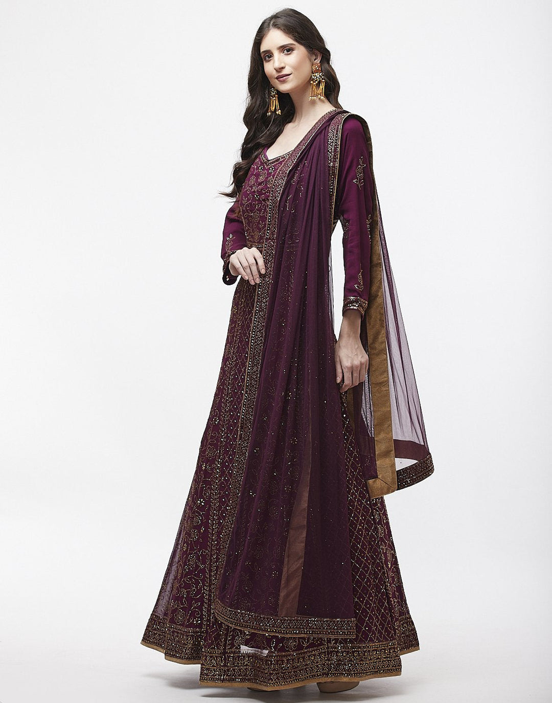MBZ Meena Bazaar-Navy Blue Art Georgette Salwar Kameez