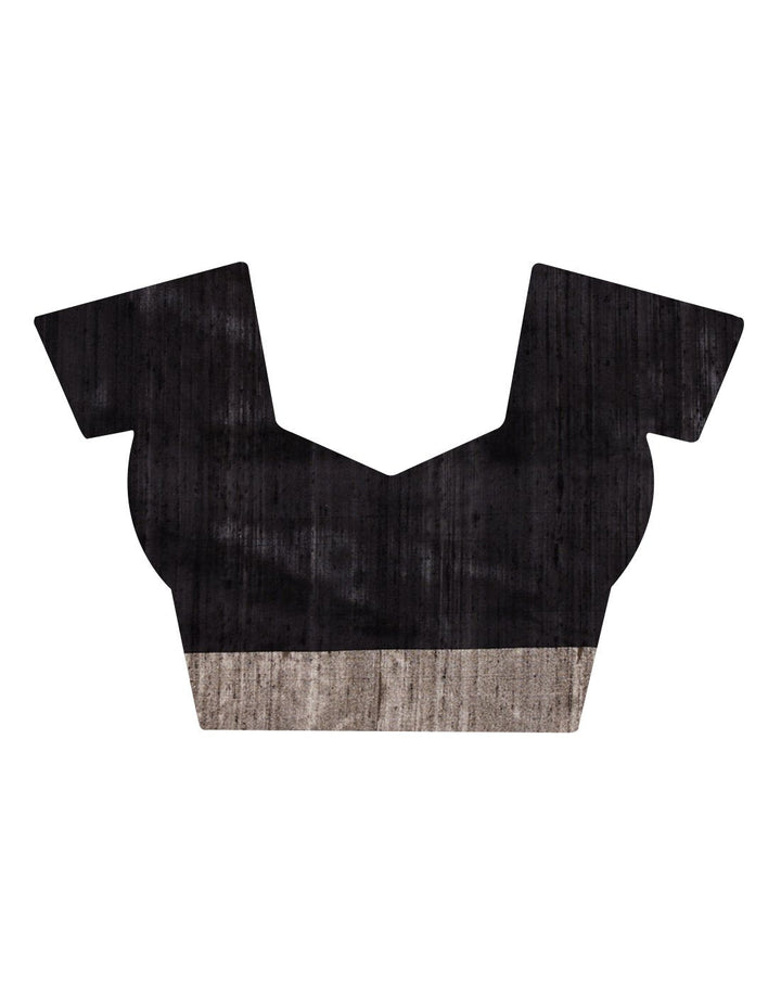 MBZ Meena Bazaar-Black Woven Handloom Saree