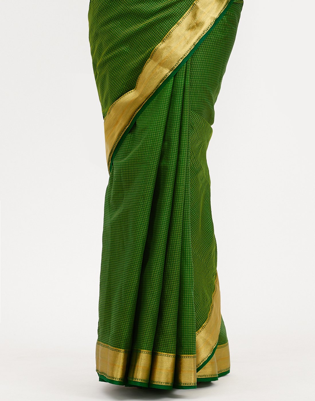 Green Art Handloom Woven Saree