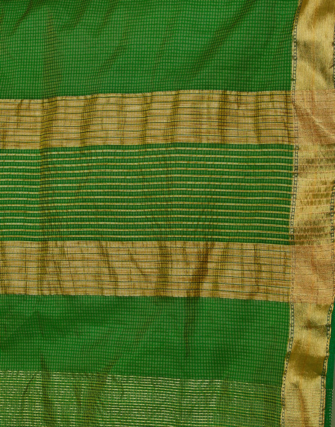 Green Art Handloom Woven Saree
