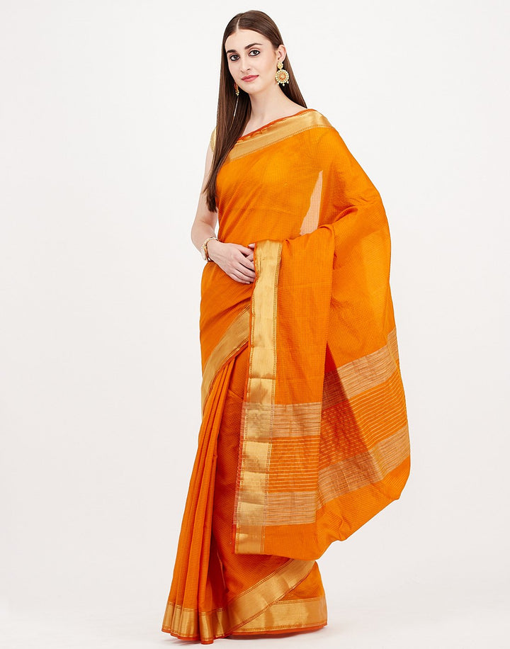 Mustard Art Handloom Woven Saree