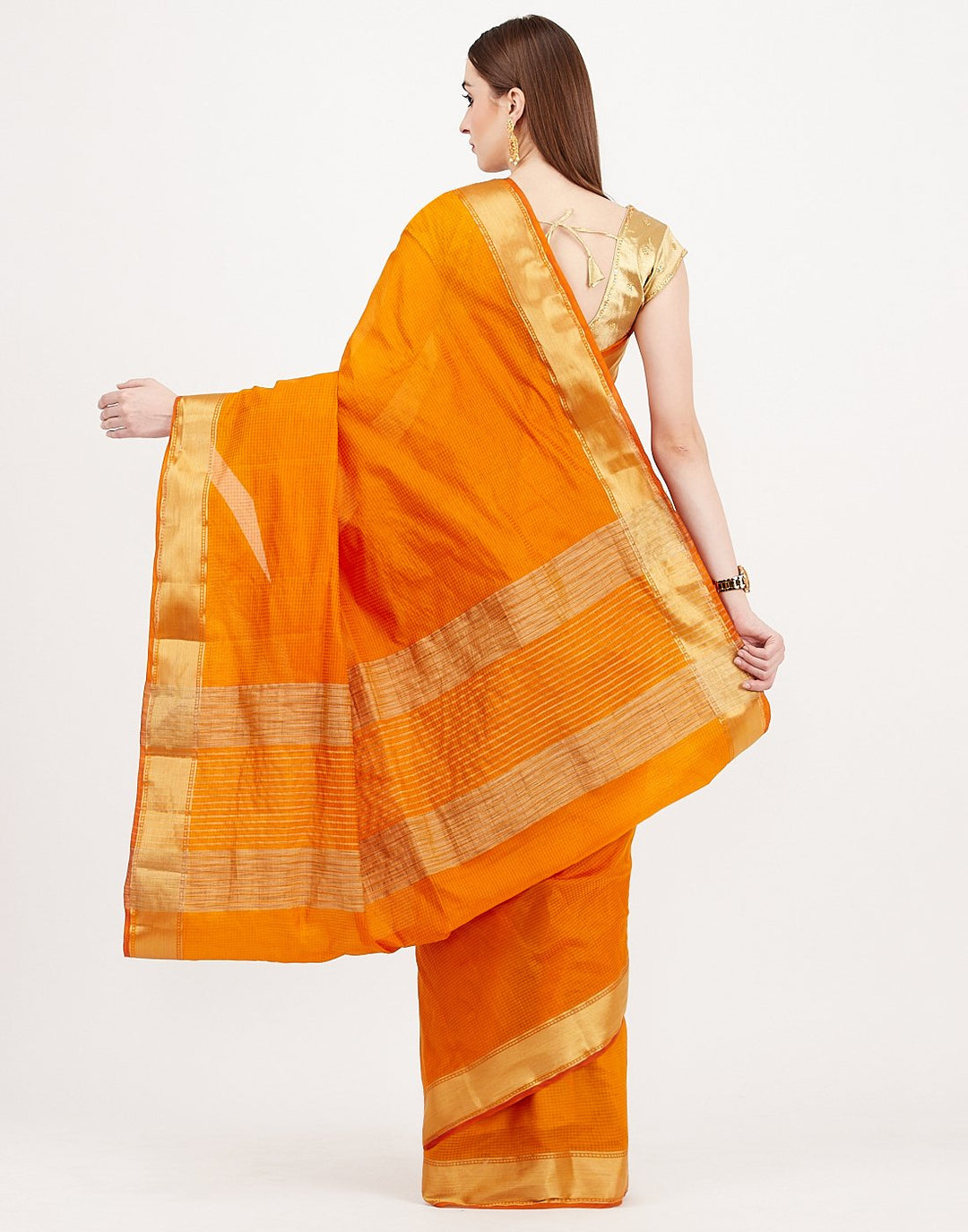 Mustard Art Handloom Woven Saree