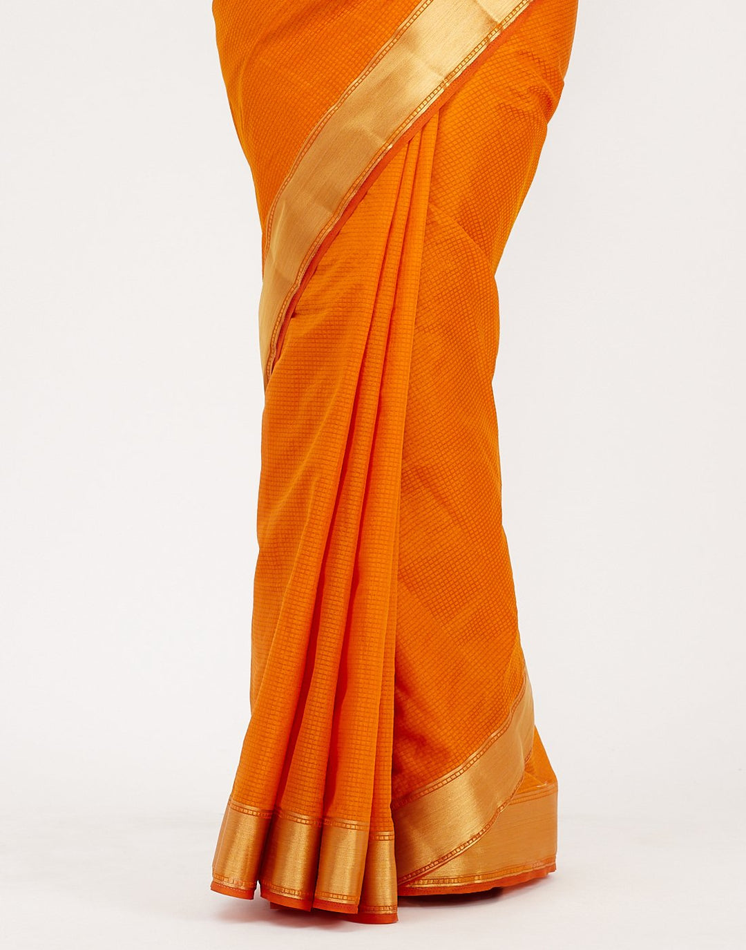 MBZ Meena Bazaar-Mustard Art Handloom Woven Saree