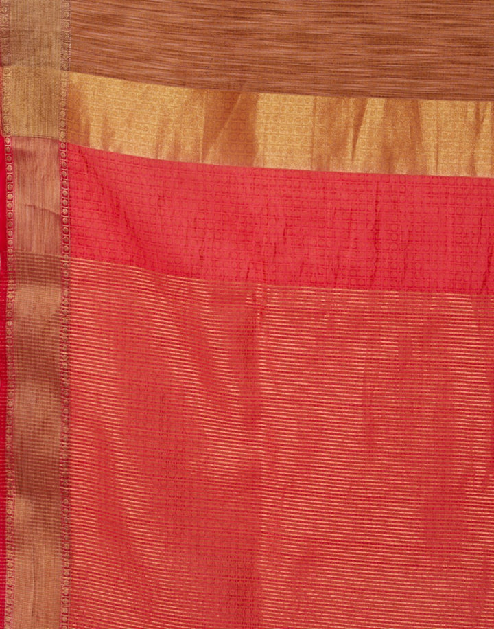 Red Art Handloom Saree
