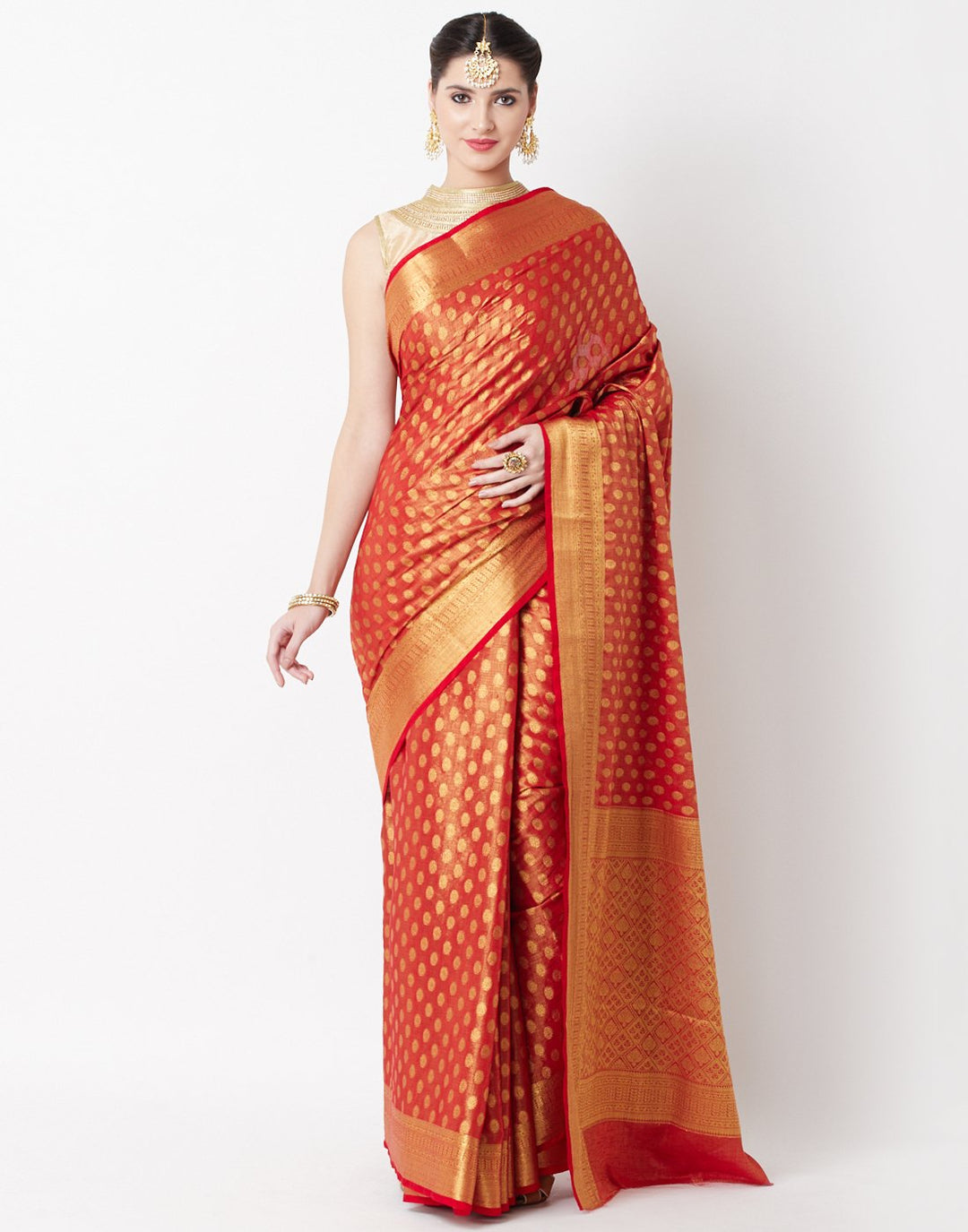 MBZ Meena Bazaar-Rani Art Handloom Saree
