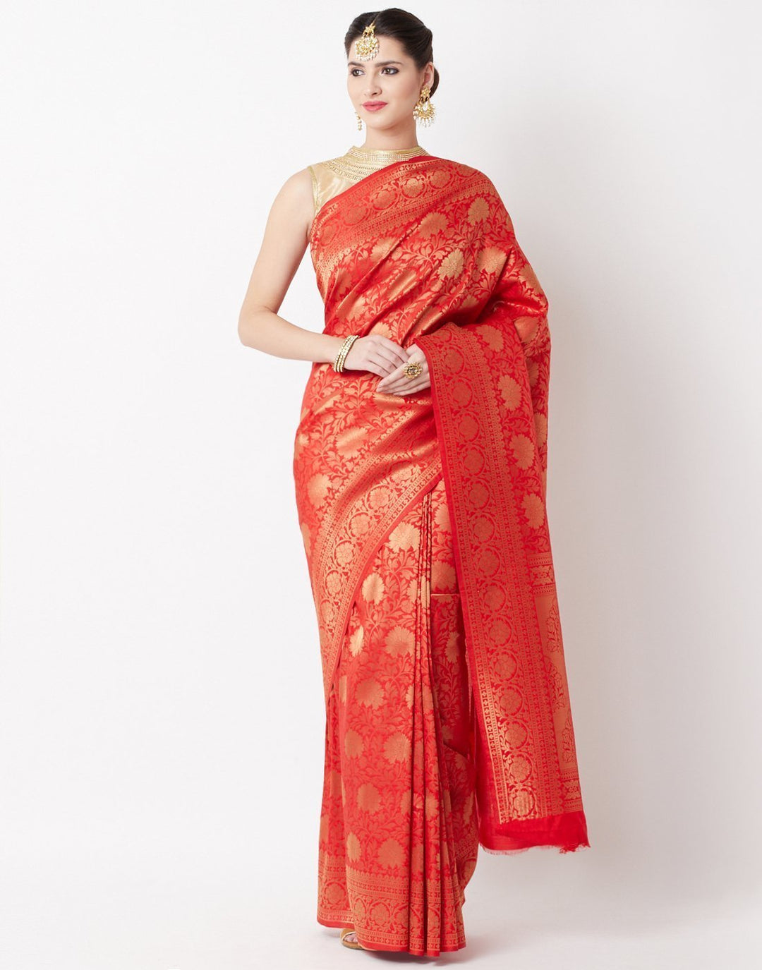 MBZ Meena Bazaar-Sea Green Art Handloom Saree