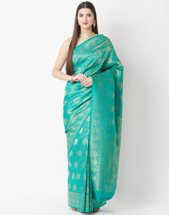 Sea Green Art Handloom Saree