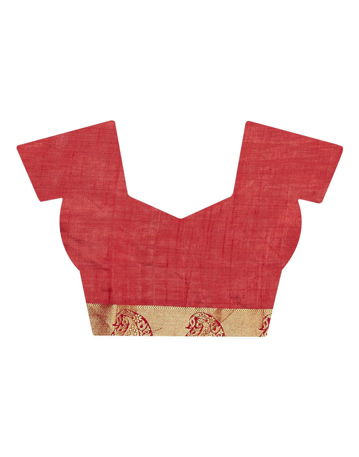MBZ Meena Bazaar-Hot Pink Art Handloom Woven Saree
