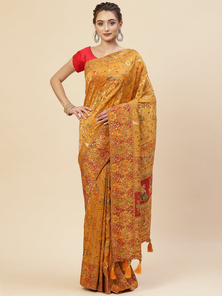 Zari Jaal Handloom Woven Saree