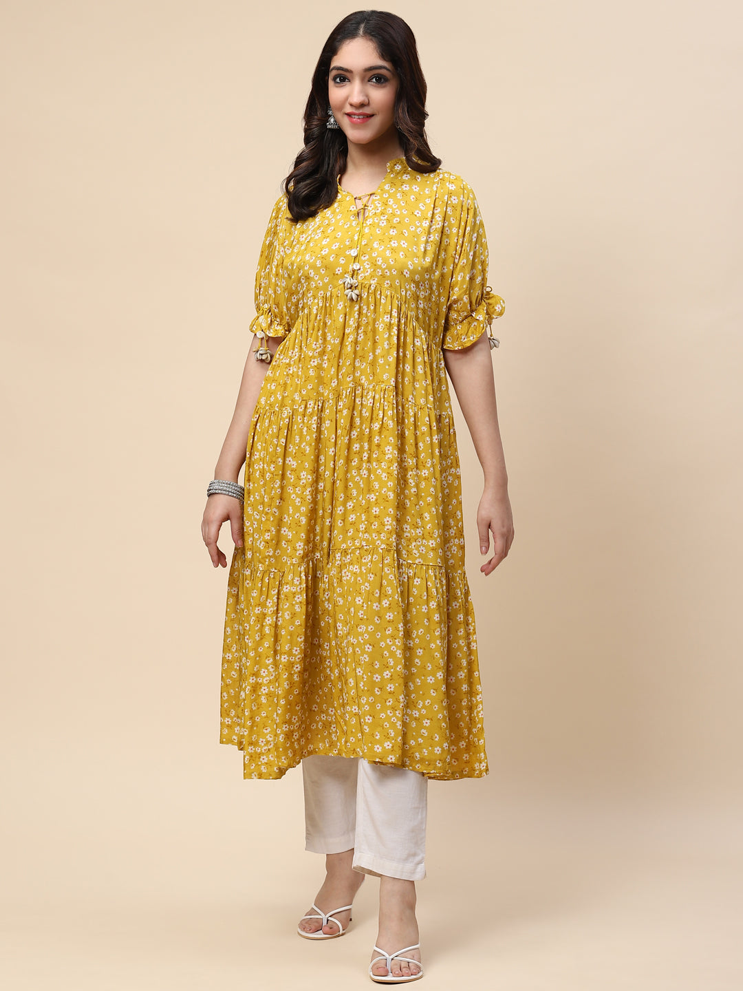 Printed Muslin Anarkali Kurta