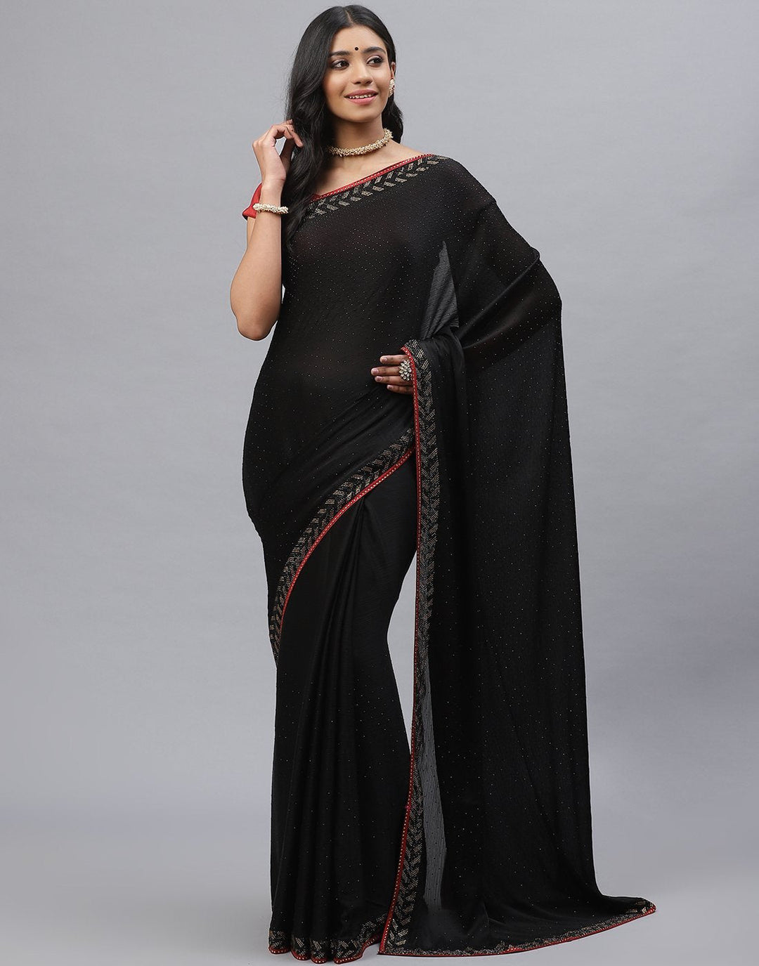 Art Chiffon Embroidery Saree