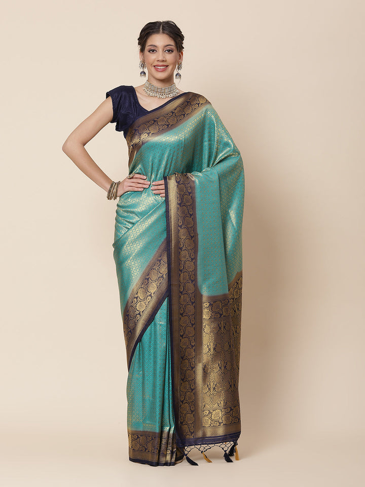 Brocade Zari Jaal Art Handloom Woven Saree