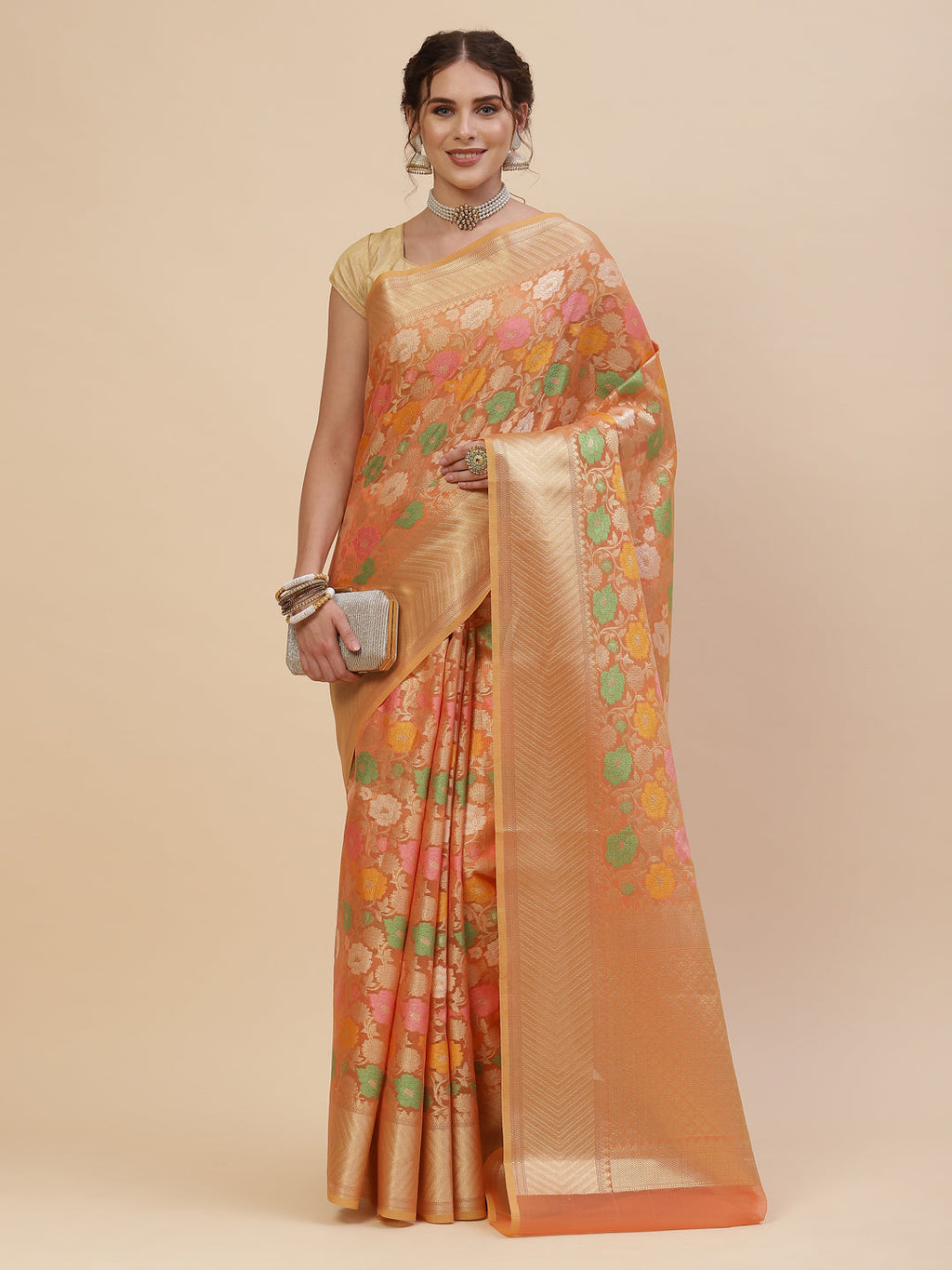 Zari Jaal Cotton Woven Saree