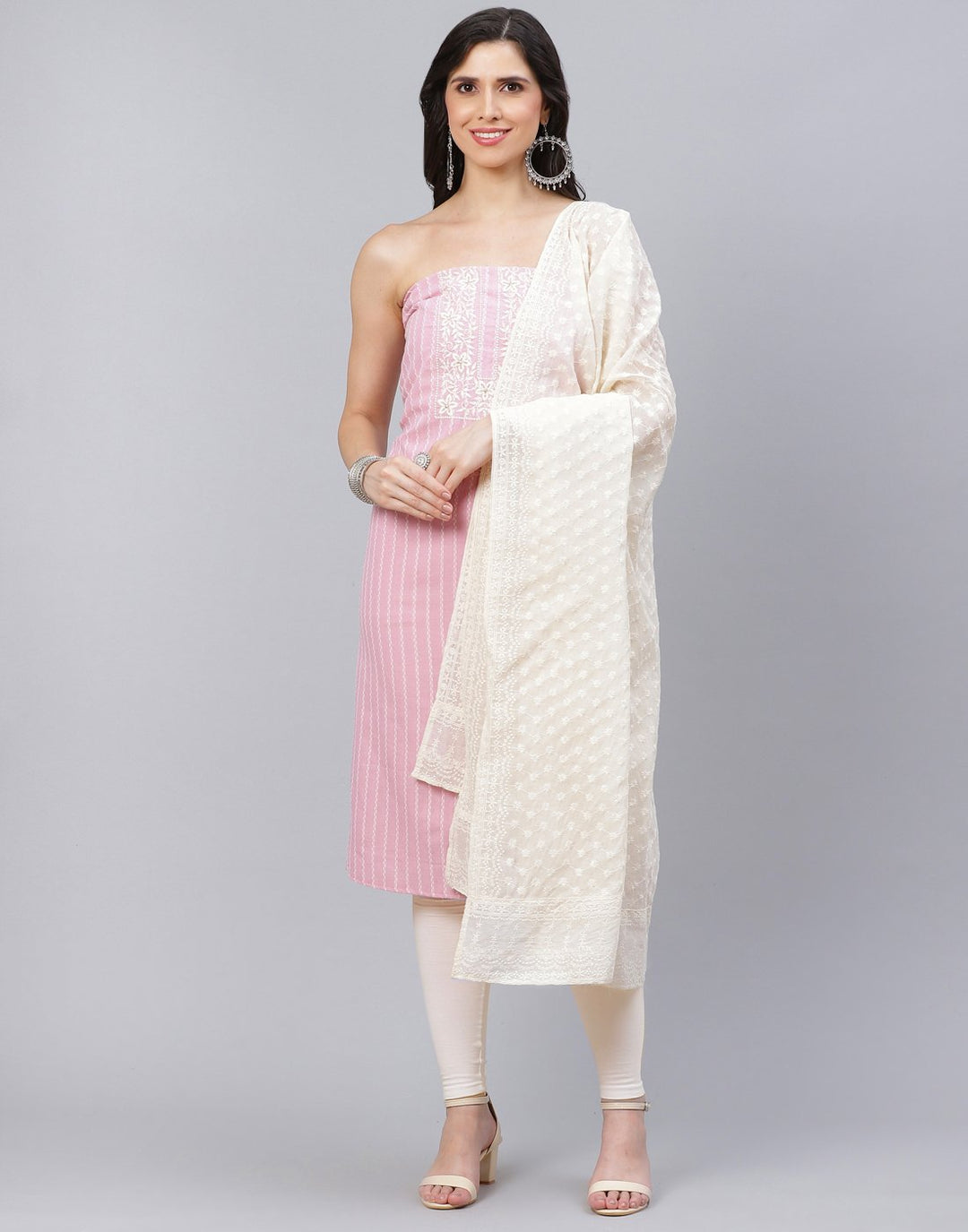 Cotton Embroidered Suit Piece