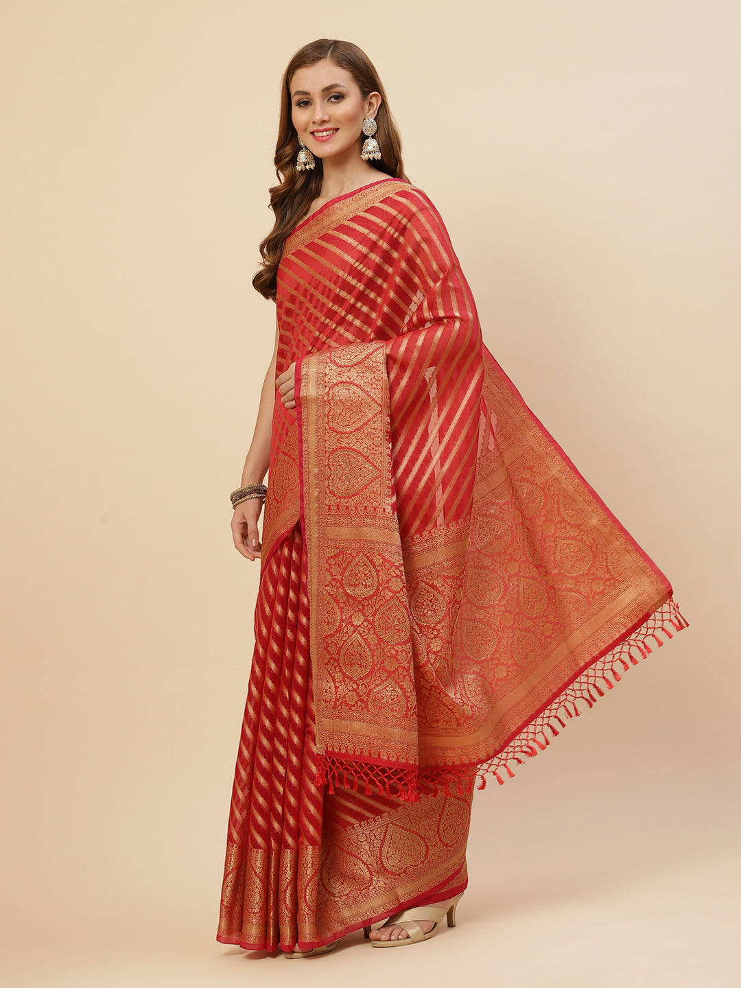 Zari Zaal Cotton Woven Saree
