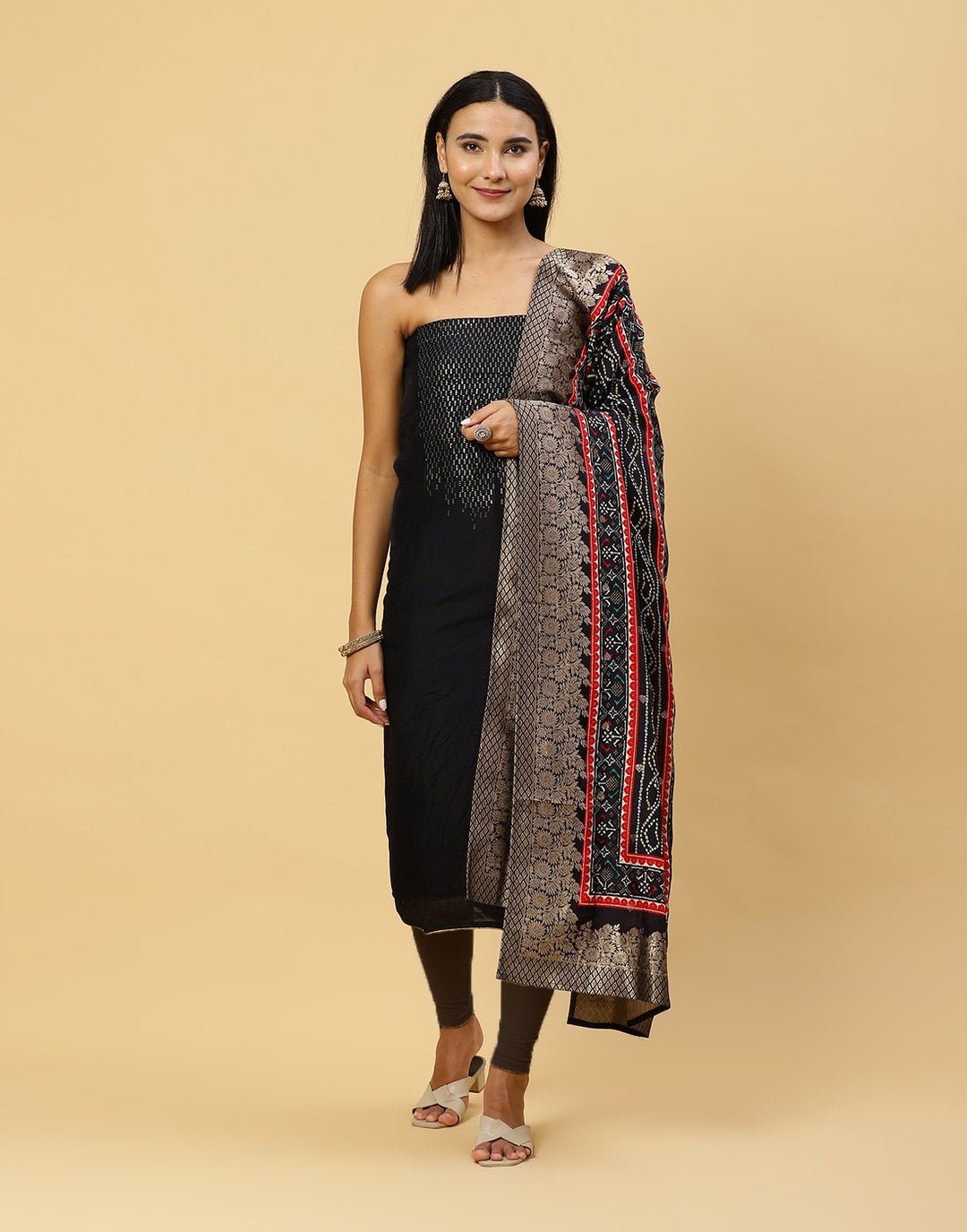Embroidered Chanderi Suit Piece