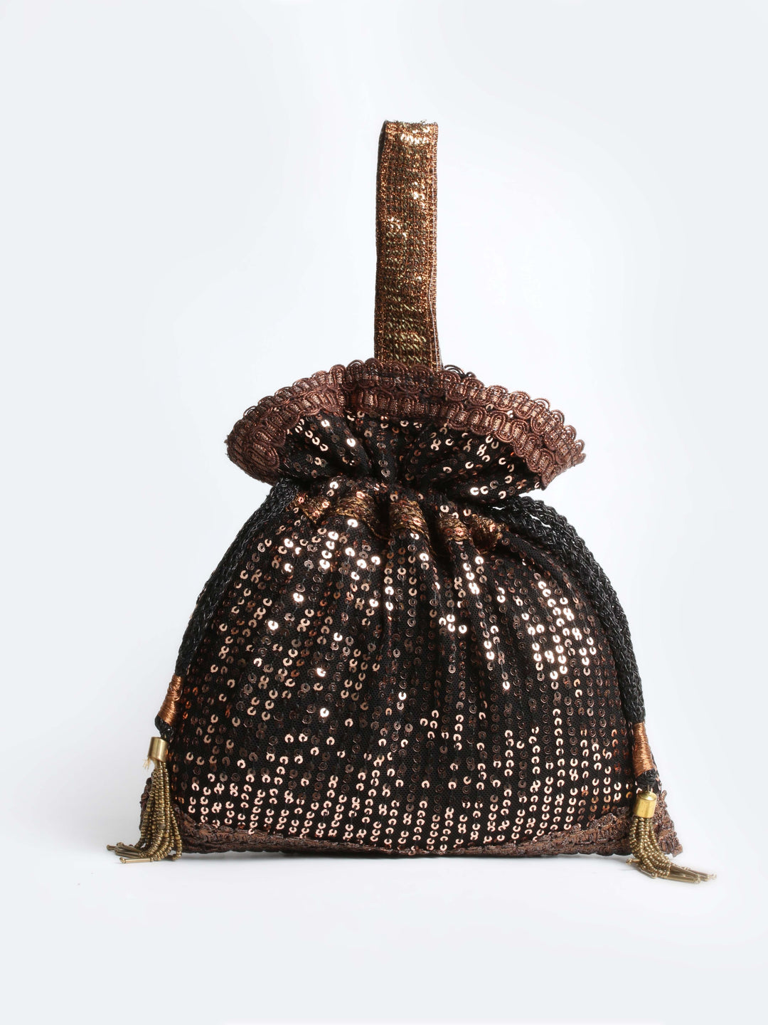 Bronze Black Sequin Potli Bag