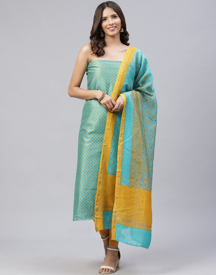 Fine Chanderi Printed Suit Piece