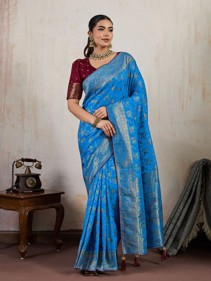 Woven Design Makhmal Silk Saree