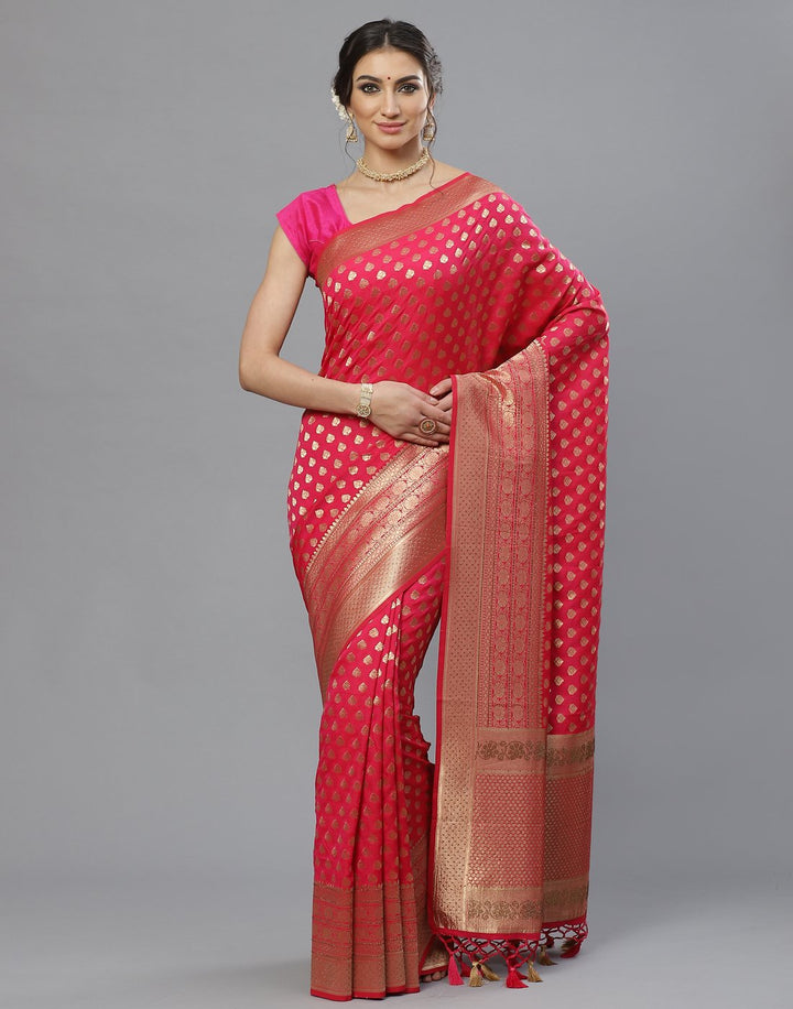 Art Handloom Woven Embroidery Saree