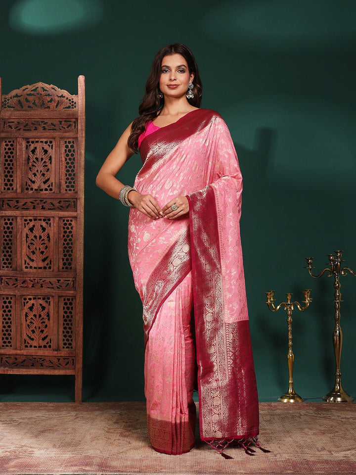 Plain Crepe Saree