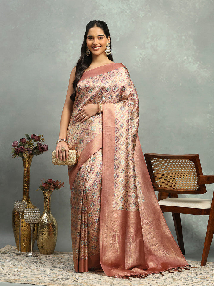 Digital Printed Art Silk Saree