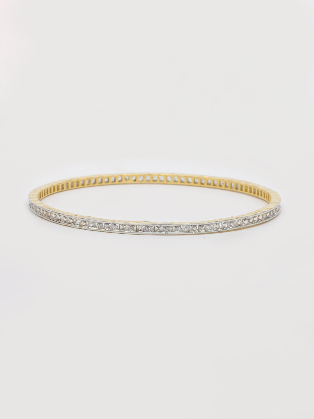 Gold &amp; White Bangle Set