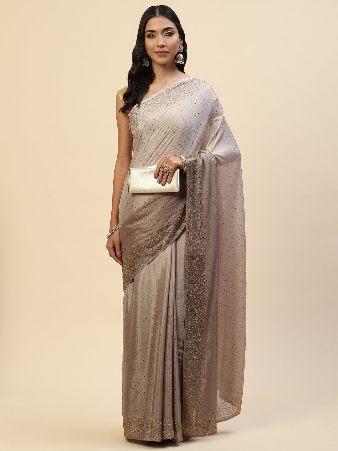 Swarovski Embroidered Chiffon Saree