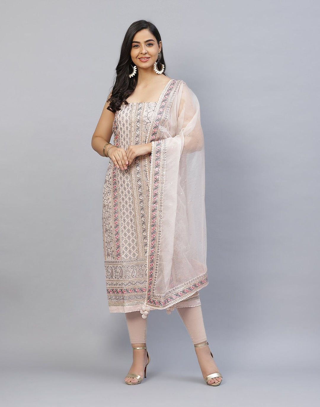 Embroidered Art Georgette Suit Piece