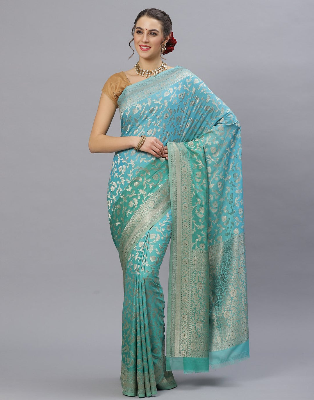 Zai Jaal Art Chiffon Saree