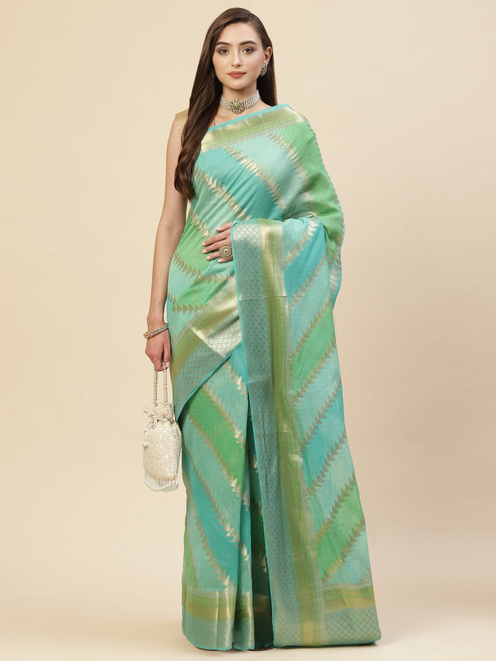 Zari Booti Cotton Woven Saree