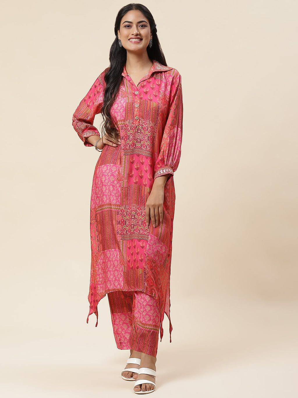 Printed Muslin Kurta With Pants