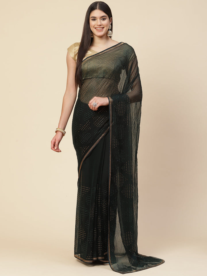 Swarovski Embroidered Chiffon Saree
