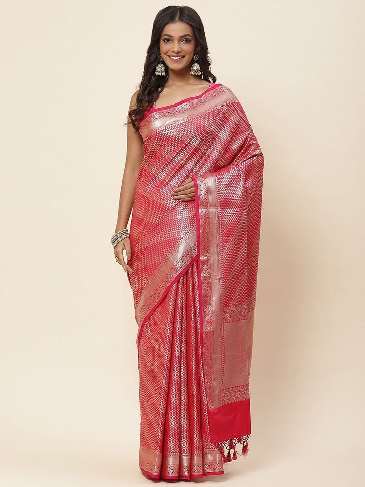 Zari Jaal Woven Banarsi Saree