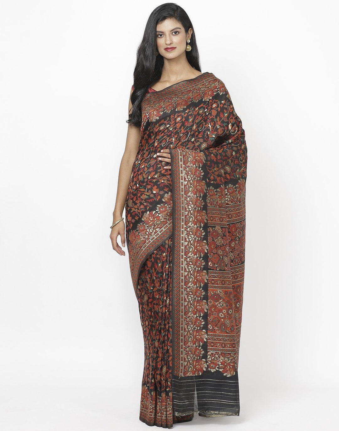 Black Banarasi Art Handloom Saree