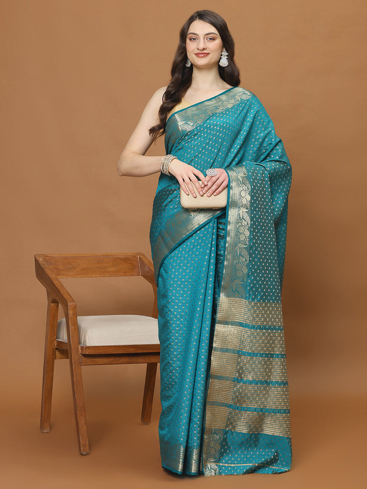 Zari Border Art Silk Woven Saree