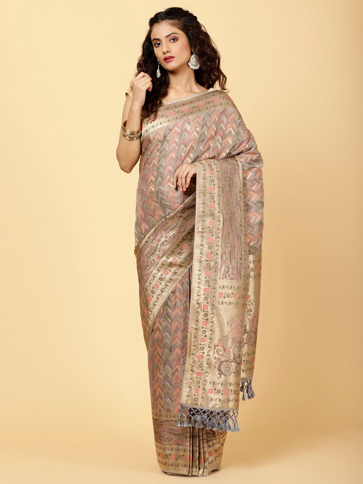 Zari Organza Woven Saree